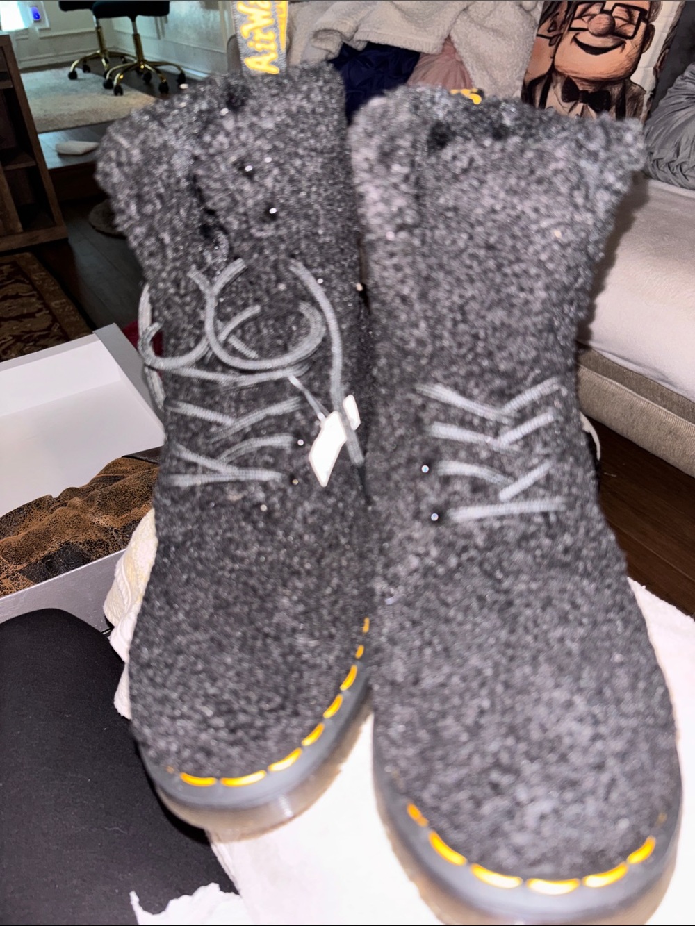 Dr. Marten’s Sherpa size 8 ; Dr. Martens 1460 Pascal Faux Shearling Boots